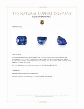 3.03 Ct. Blue Sapphire from Ceylon (Sri Lanka) Appraisal