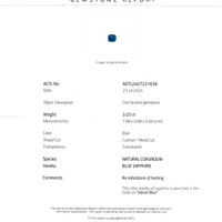 3.03 Ct. Blue Sapphire from Ceylon (Sri Lanka) Scan Report