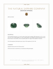 1.46 Ct. Green Sapphire from Tanzania Appraisal