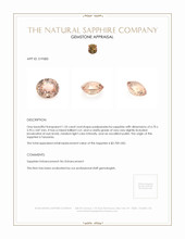 1.33 Ct. Padparadscha Sapphire from Tanzania Appraisal