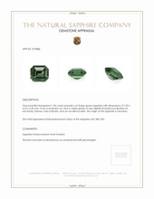 1.85 Ct. Green Sapphire from Tanzania Appraisal