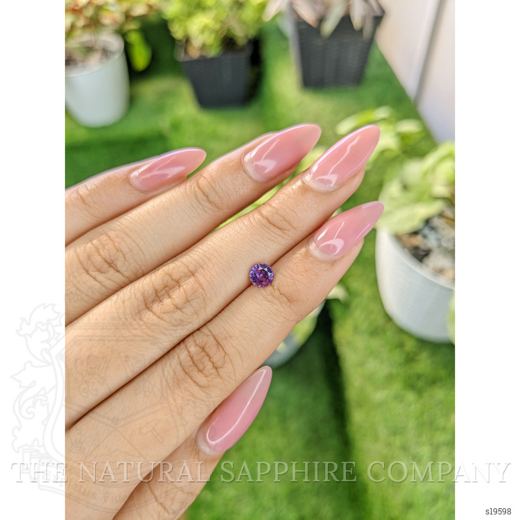 0.67 Ct. Purple Sapphire from Ceylon (Sri Lanka)