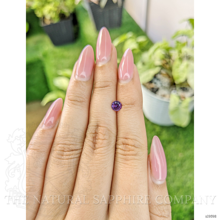 0.67 Ct. Purple Sapphire from Ceylon (Sri Lanka)