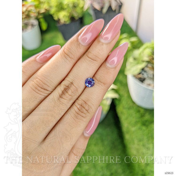 0.84 Ct. Blue Sapphire from Ceylon (Sri Lanka)