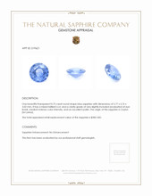 0.75 Ct. Blue Sapphire from Ceylon (Sri Lanka) Appraisal