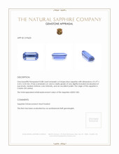 0.88 Ct. Blue Sapphire from Ceylon (Sri Lanka) Appraisal