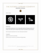 1.02 Ct. White Sapphire from Ceylon (Sri Lanka) Appraisal