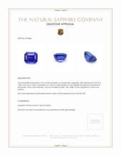 3.53 Ct. Blue Sapphire from Ceylon (Sri Lanka) Appraisal