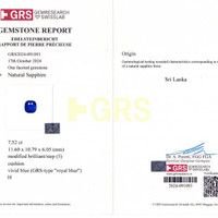 7.51 Ct. Blue Sapphire from Ceylon (Sri Lanka) Scan Report