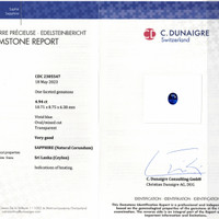4.94 Ct. Sapphire from Ceylon (Sri Lanka) Scan Report