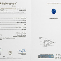 4.61 Ct. Blue Sapphire from Ceylon (Sri Lanka) Scan Report