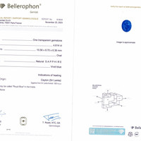 4.61 Ct. Sapphire from Ceylon (Sri Lanka) Scan Report