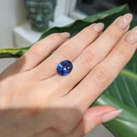 6.51 Ct. Blue Sapphire from Ceylon (Sri Lanka) Life Style