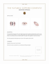 3.09 Ct. Peach Sapphire from Ceylon (Sri Lanka) Appraisal