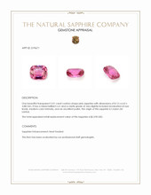 2.01 Ct. Pink Sapphire from Ceylon (Sri Lanka) Appraisal