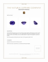 2.56 Ct. Purple Sapphire from Ceylon (Sri Lanka) Appraisal