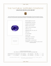 2.56 Ct. Purple Sapphire from Ceylon (Sri Lanka) Scan Report