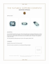 4.35 Ct. Bluish Green Sapphire from Ceylon (Sri Lanka) Appraisal