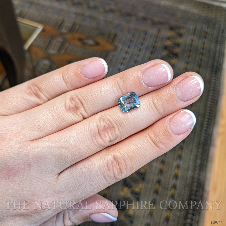 4.35 Ct. Bluish Green Sapphire from Ceylon (Sri Lanka)