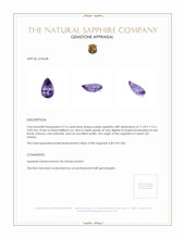 3.16 Ct. Purple Sapphire from Ceylon (Sri Lanka) Appraisal