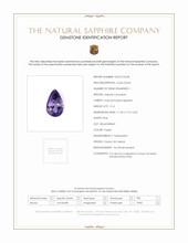 3.16 Ct. Purple Sapphire from Ceylon (Sri Lanka) Scan Report