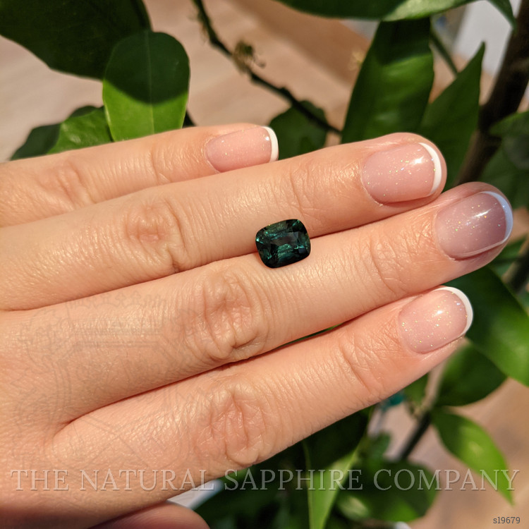 3.07 Ct. Bluish Green Sapphire from Ceylon (Sri Lanka)