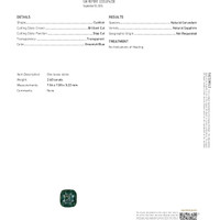 2.60 Ct. Bluish Green Sapphire from Ceylon (Sri Lanka) Scan Report