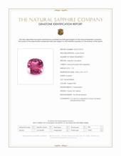1.19 Ct. Purplish Pink Sapphire from Ceylon (Sri Lanka) Scan Report