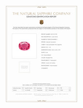 1.34 Ct. Reddish Pink Sapphire from Ceylon (Sri Lanka) Scan Report