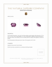 1.48 Ct. Pinkish Purple Sapphire from Ceylon (Sri Lanka) Appraisal