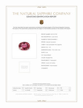 1.50 Ct. Reddish Pink Sapphire from Ceylon (Sri Lanka) Scan Report