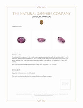 1.58 Ct. Purple Sapphire from Ceylon (Sri Lanka) Appraisal