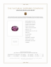 1.58 Ct. Purple Sapphire from Ceylon (Sri Lanka) Scan Report