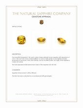 1.86 Ct. Yellowish Brown Sapphire from Ceylon (Sri Lanka) Appraisal