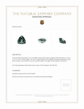 1.50 Ct. Bluish Green Sapphire from Montana Appraisal