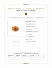 1.22 Ct. Yellowish Orange Sapphire from Montana Scan Report