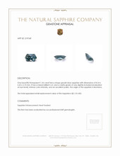 1.36 Ct. Greyish Blue Sapphire from Montana Appraisal