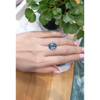 10.02 Ct. Greenish Blue Sapphire from Ceylon (Sri Lanka) Life Style