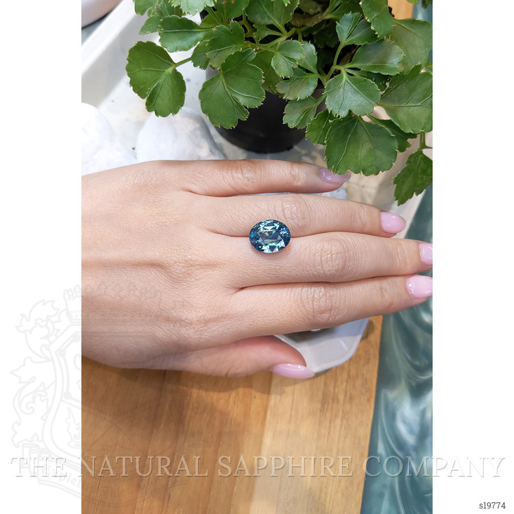 10.02 Ct. Greenish Blue Sapphire from Ceylon (Sri Lanka)