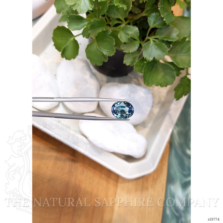 10.02 Ct. Greenish Blue Sapphire from Ceylon (Sri Lanka)