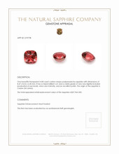 4.08 Ct. Padparadscha Sapphire from Ceylon (Sri Lanka) Appraisal