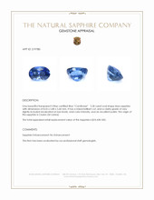2.30 Ct. Blue Sapphire from Ceylon (Sri Lanka) Appraisal