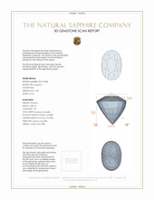 2.30 Ct. Blue Sapphire from Ceylon (Sri Lanka) 3 D Scan Report