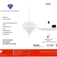 2.87 Ct. Blue Sapphire from Ceylon (Sri Lanka) Scan Report