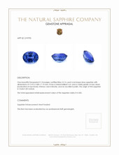 8.15 Ct. Blue Sapphire from Ceylon (Sri Lanka) Appraisal