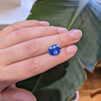 8.15 Ct. Blue Sapphire from Ceylon (Sri Lanka) Life Style