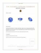 7.06 Ct. Blue Sapphire from Ceylon (Sri Lanka) Appraisal