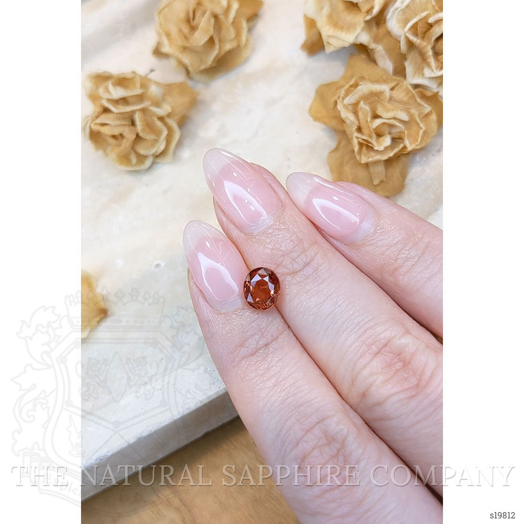 2.08 Ct. Reddish Orange Sapphire from Ceylon (Sri Lanka)