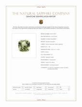 1.38 Ct. Yellowish Green Sapphire from Ceylon (Sri Lanka) Scan Report