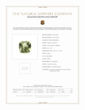 1.38 Ct. Green Sapphire from Ceylon (Sri Lanka) Scan Report